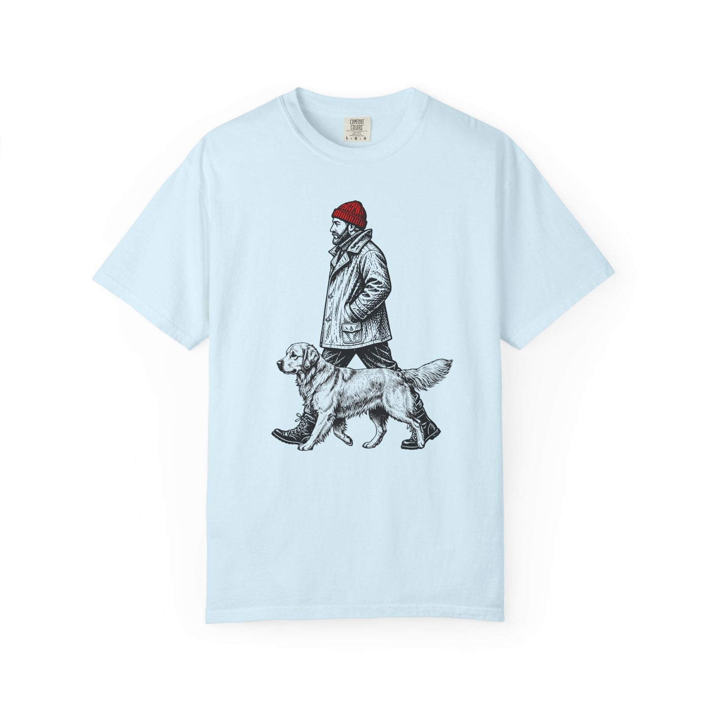 Good Company Vintage Golden Retriever T-Shirt in Chambray from When Dogs Fly