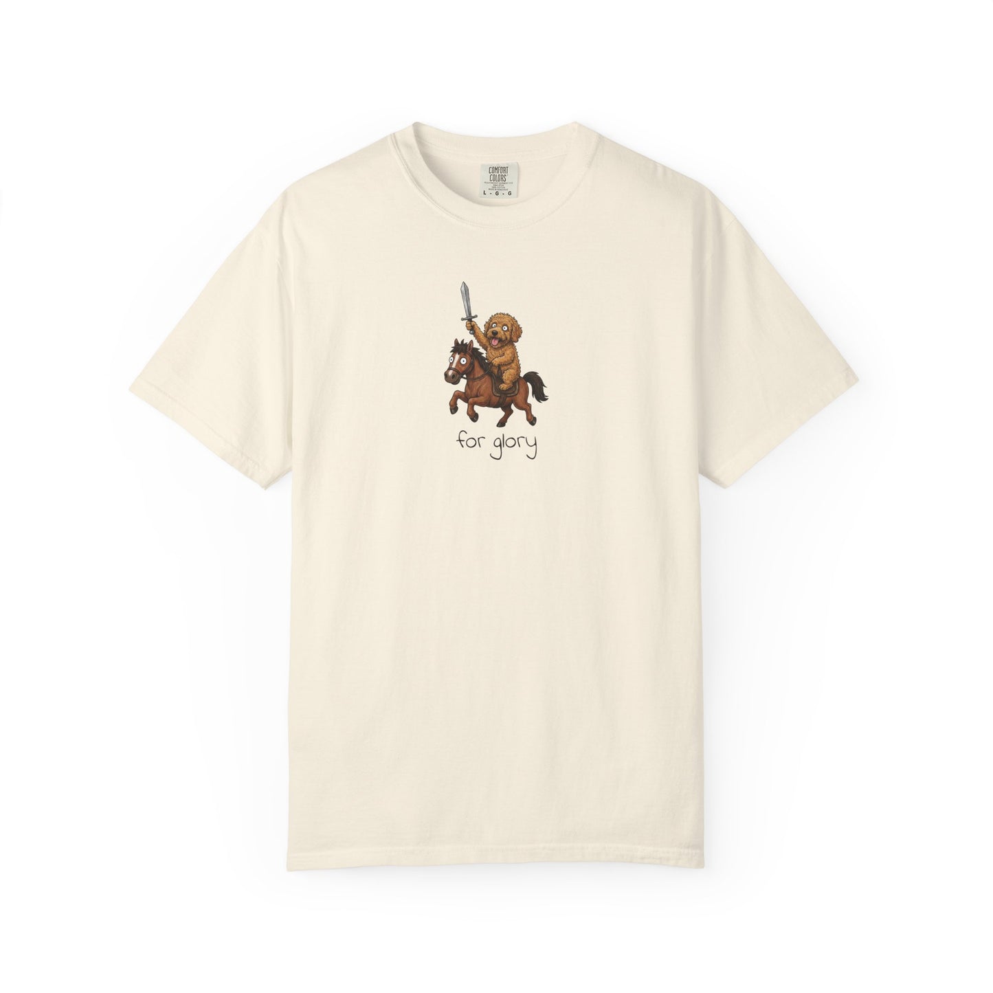 For Glory Labradoodle T-Shirt in Ivory from When Dogs Fly