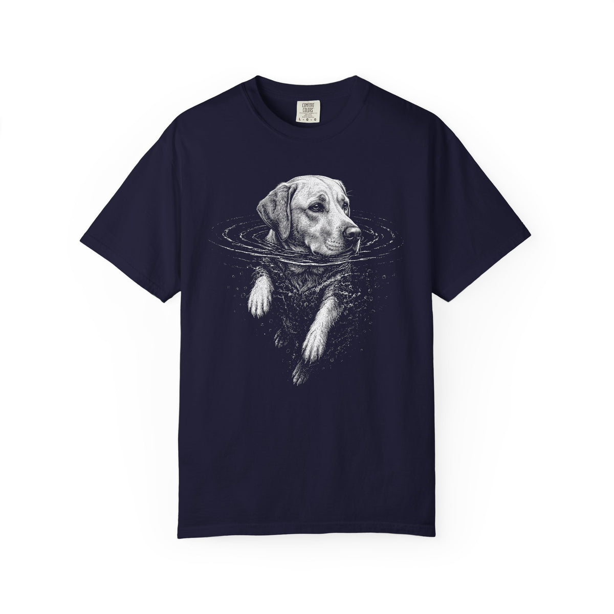 Labrador Retriever Dog Paddle T-Shirt in True Navy from When Dogs Fly
