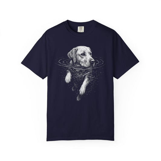 Labrador Retriever Dog Paddle T-Shirt in True Navy from When Dogs Fly