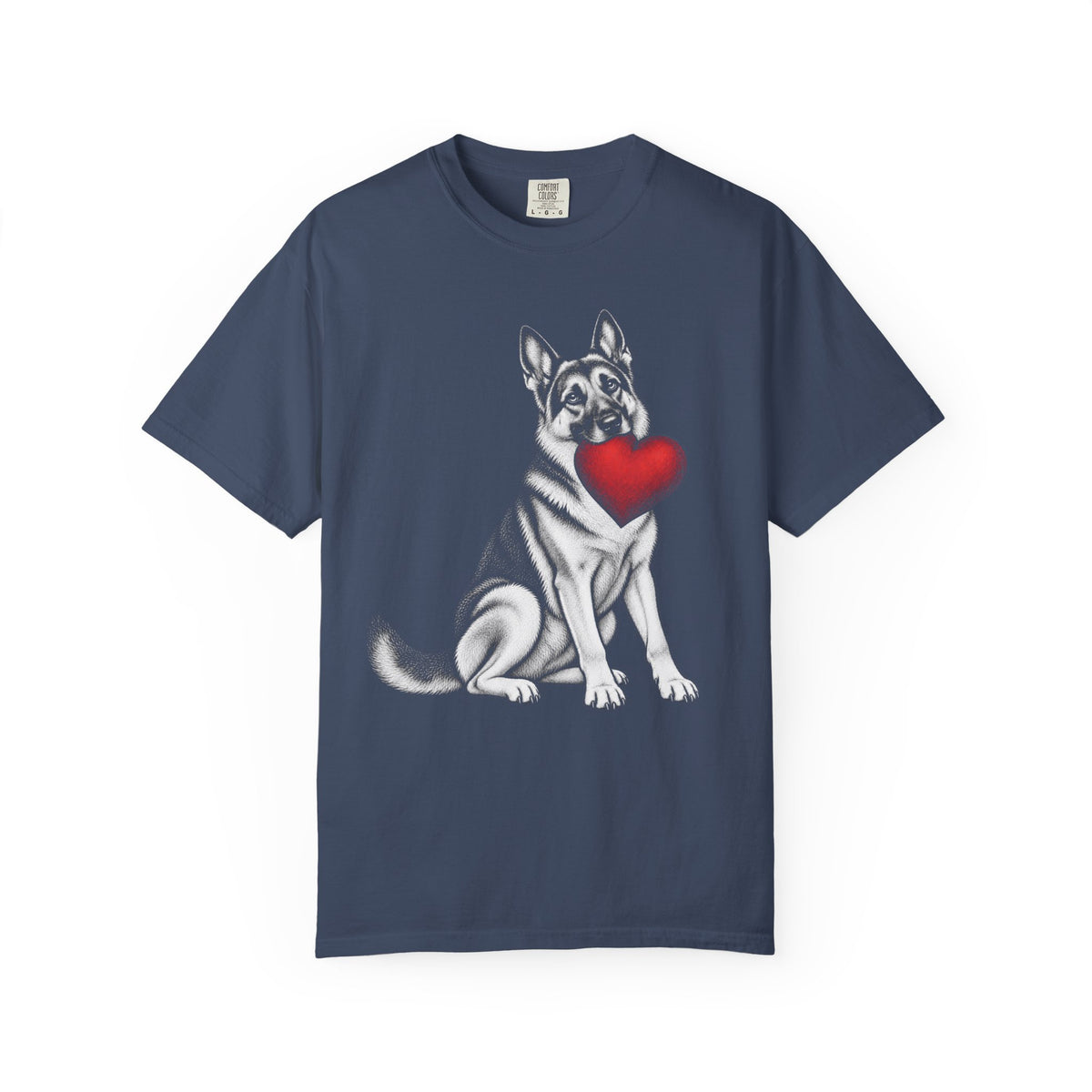 German Shepherd Stole My Heart T-Shirt in Midnight from When Dogs Fly