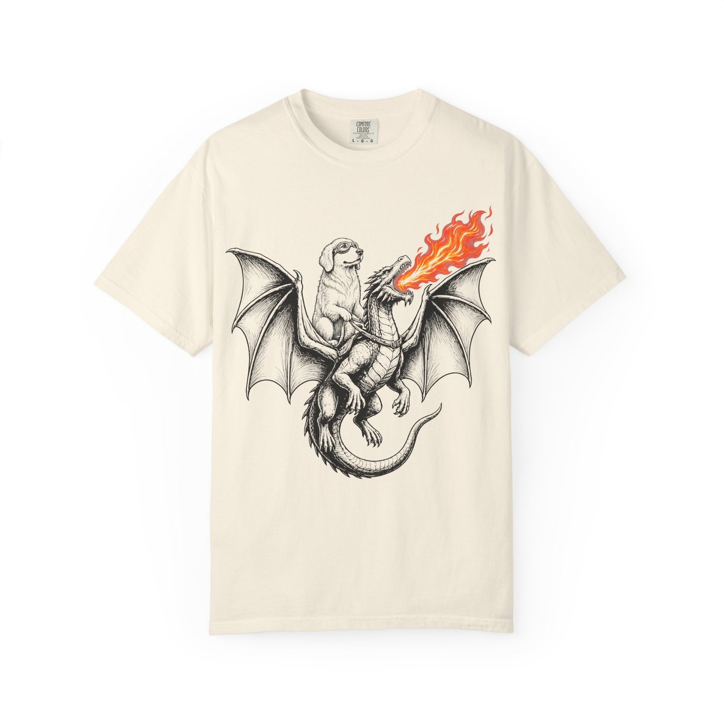 Dragon Riding Golden Retriever T-Shirt