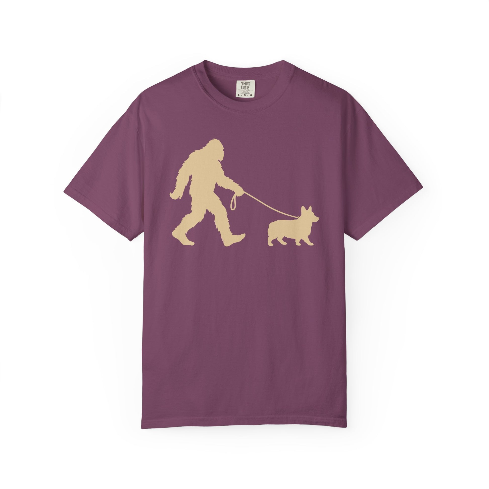 Bigfoot's Corgi T-Shirt in Berry from When Dogs Fly