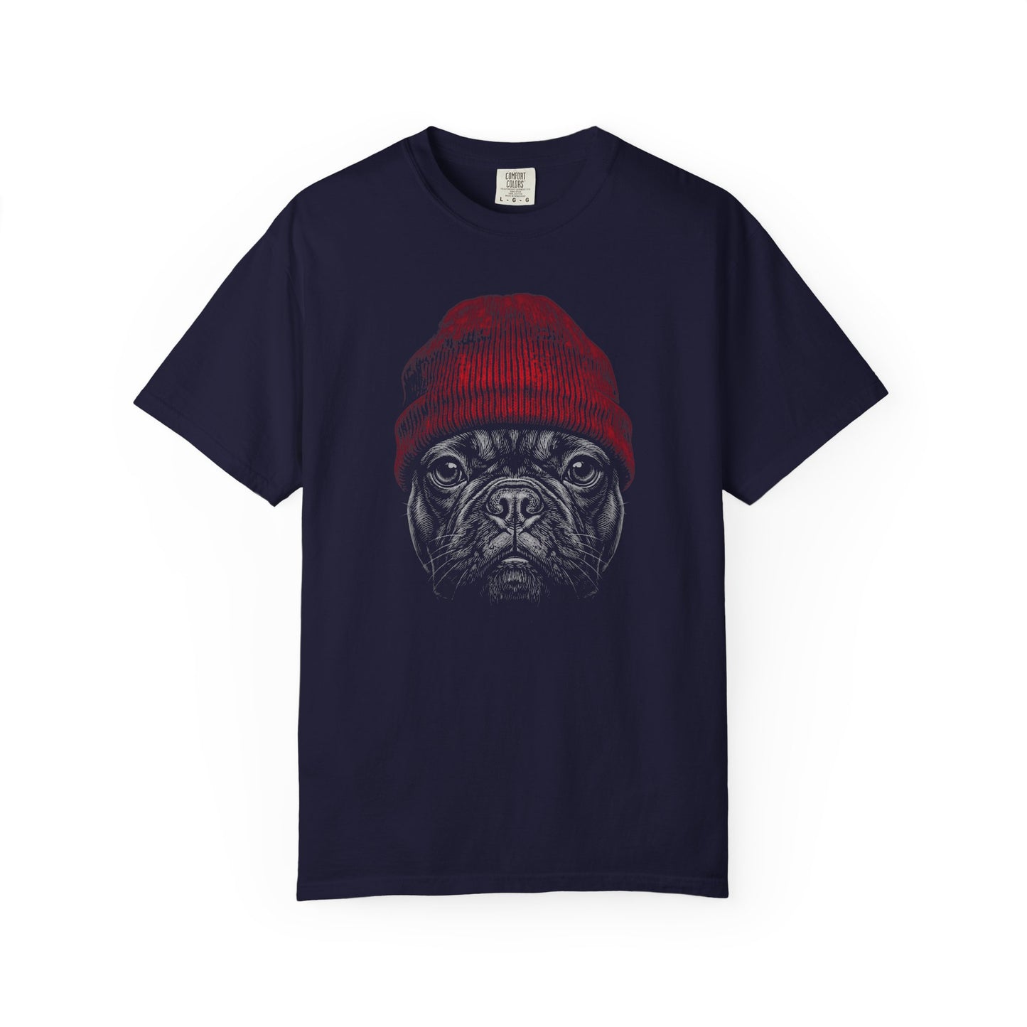 Red Beanie French Bulldog T-Shirt