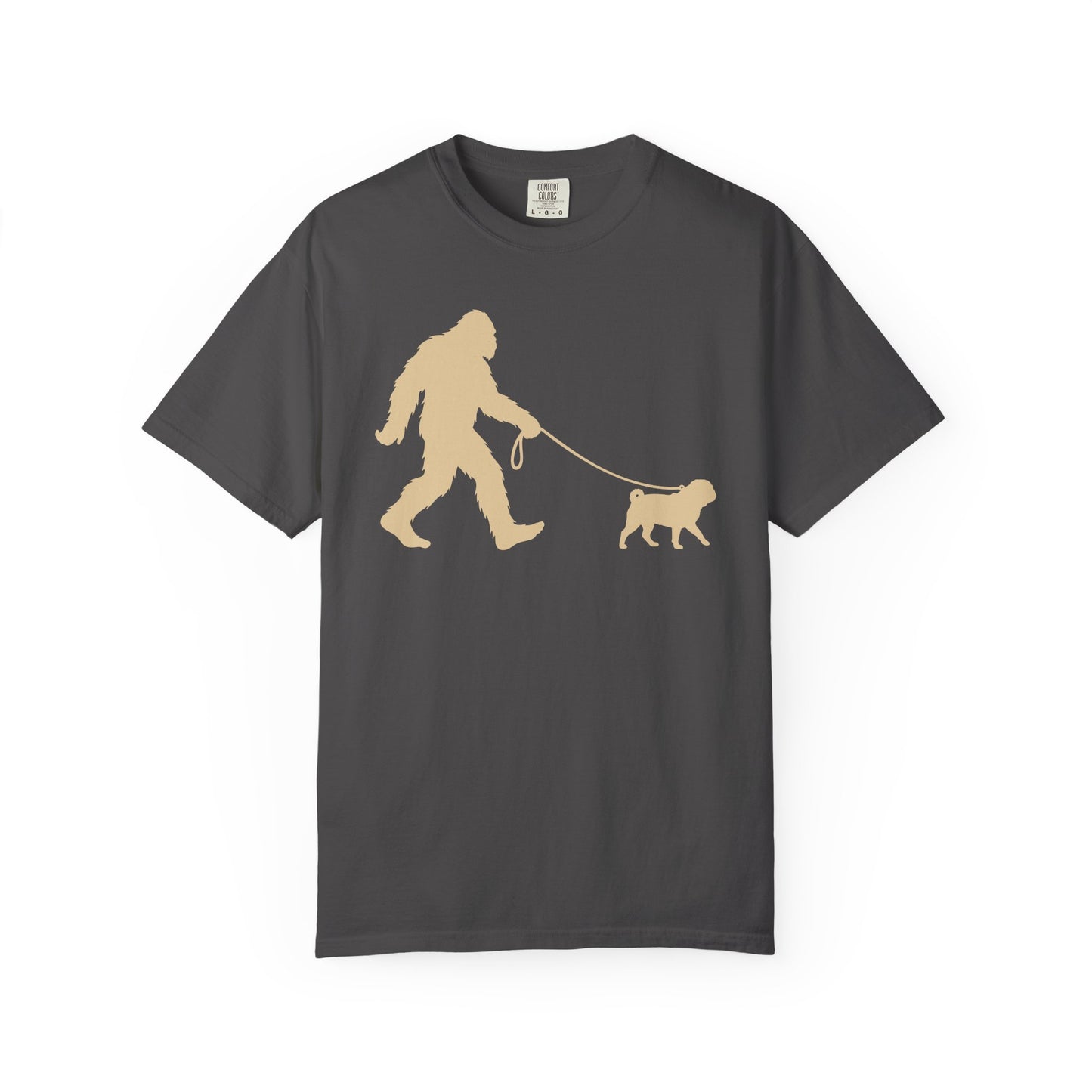 Bigfoot's Pug T-Shirt in Graphite from When Dogs Fly