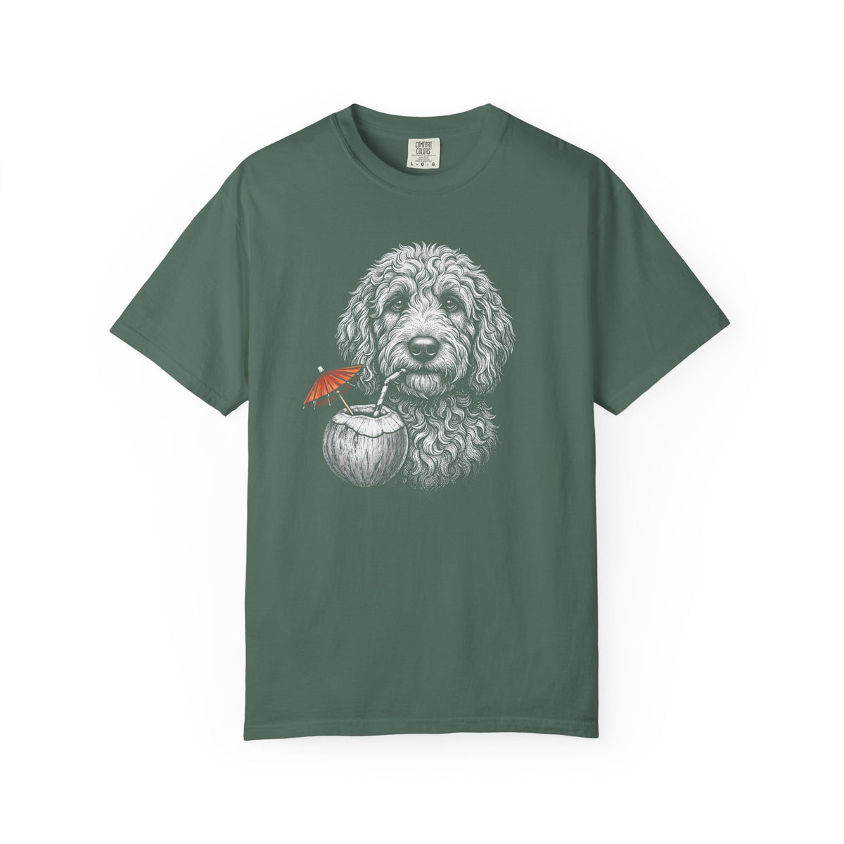 Island Time Doodle T-Shirt in Blue Spruce from When Dogs Fly
