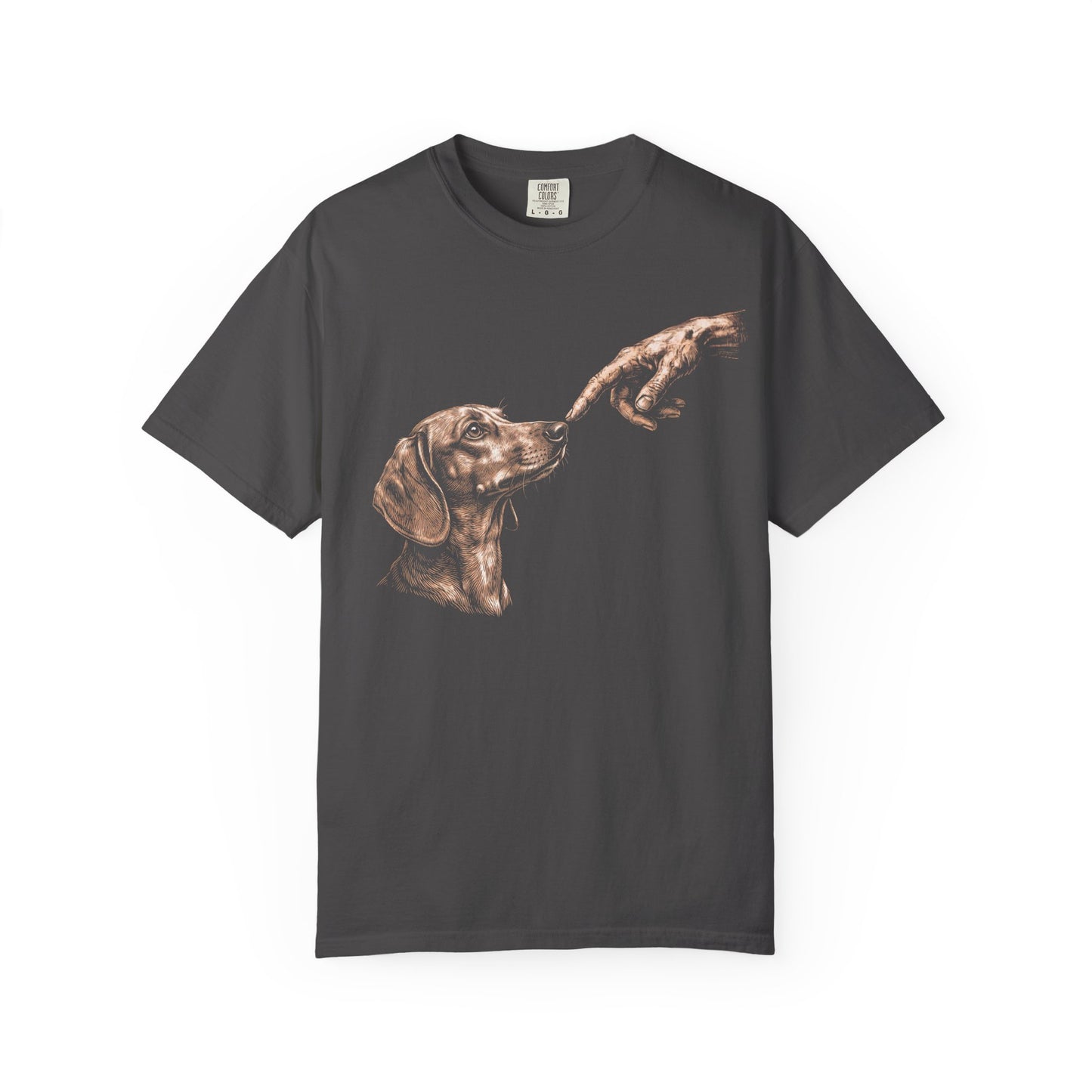 The Big Boop Dachshund T-Shirt in Graphite from When Dogs Fly