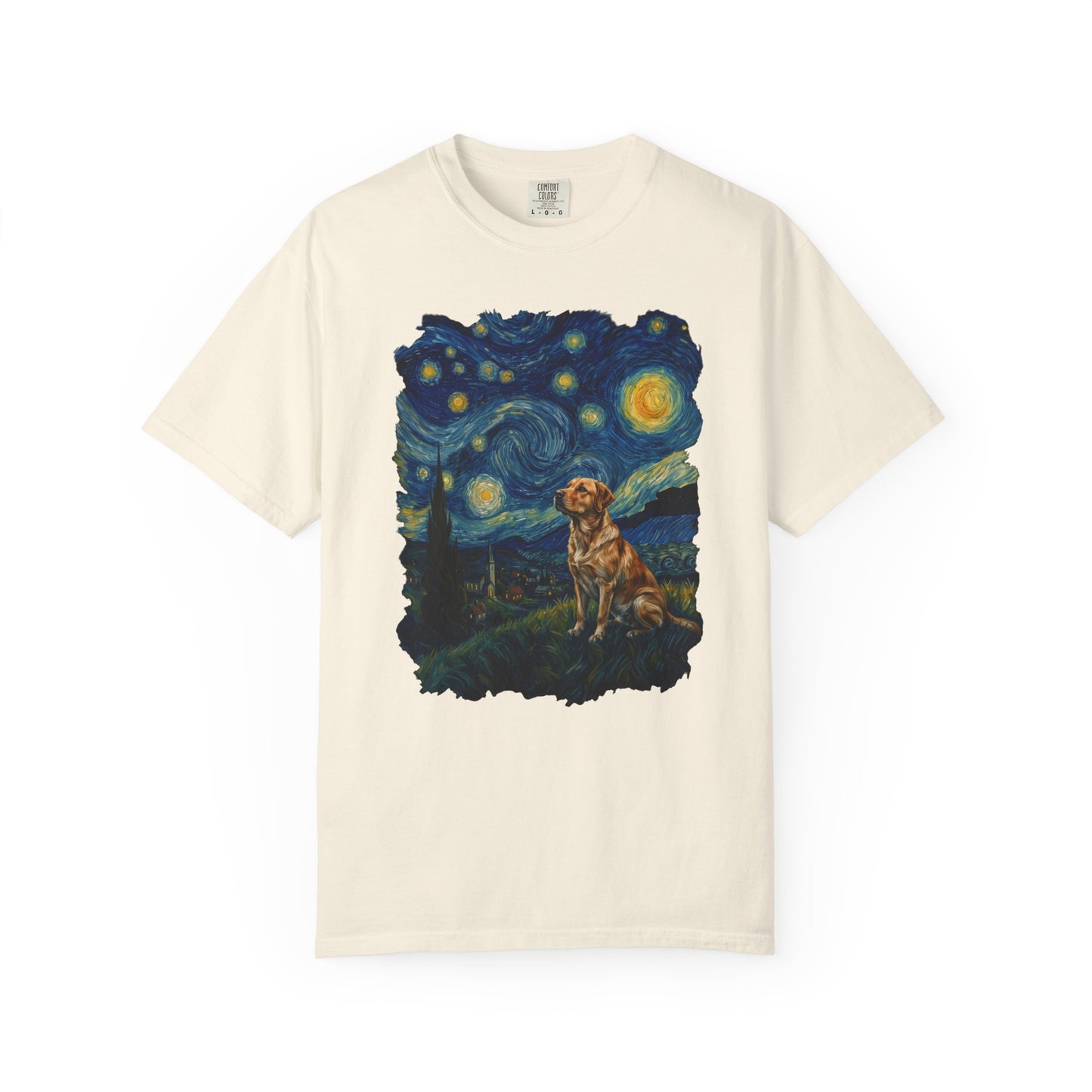 Starry Night Labrador Retriever T-Shirt in Ivory from When Dogs Fly