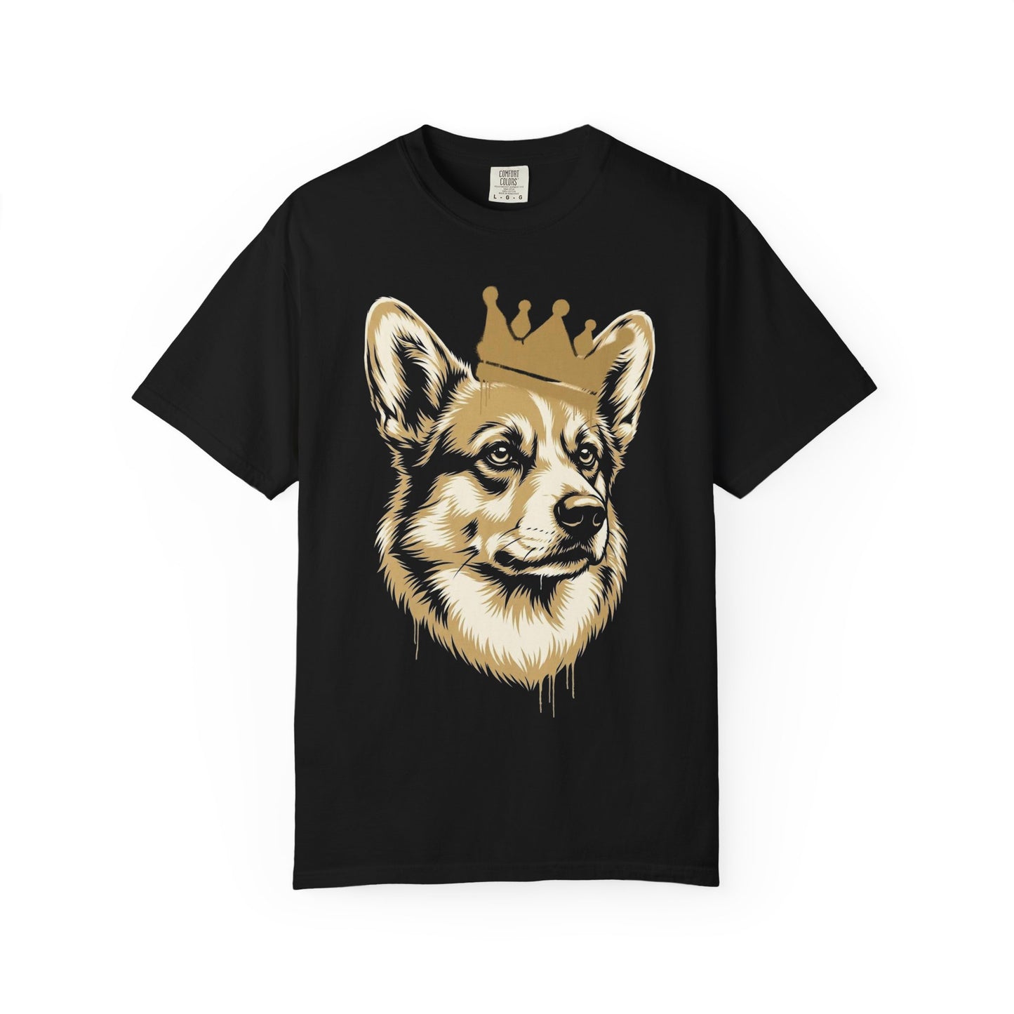 Long Live the Corgi T-Shirt in Black from When Dogs Fly