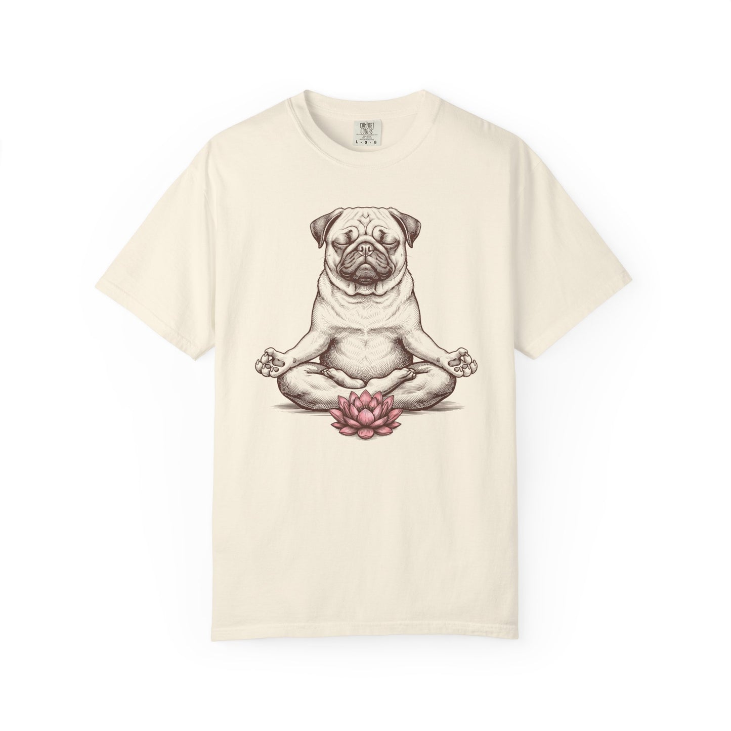 Pug State of Mind T-Shirt in Ivory from When Dogs Fly