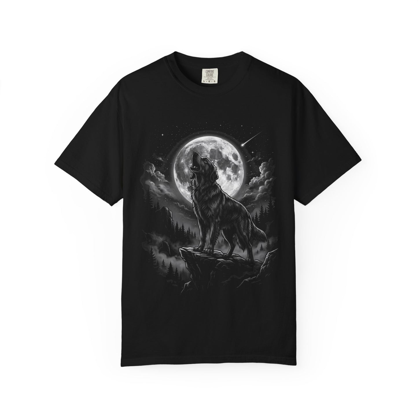 Born to Howl Golden Retriever T-Shirt in Black from When Dogs Fly