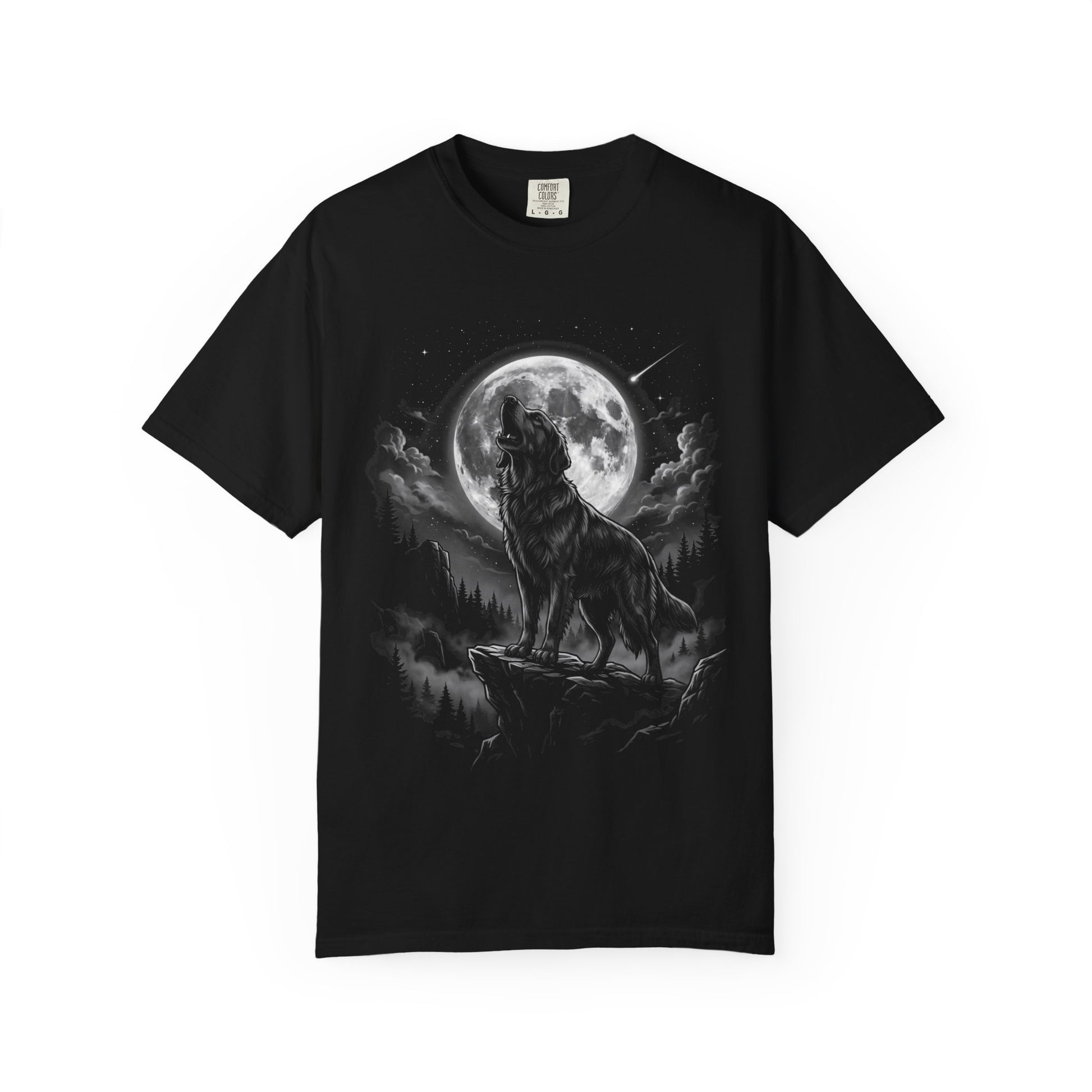Born to Howl Golden Retriever T-Shirt in Black from When Dogs Fly