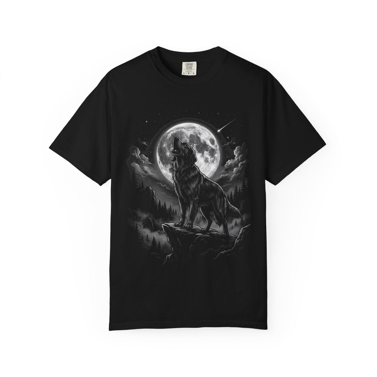 Born to Howl Golden Retriever T-Shirt in Black from When Dogs Fly
