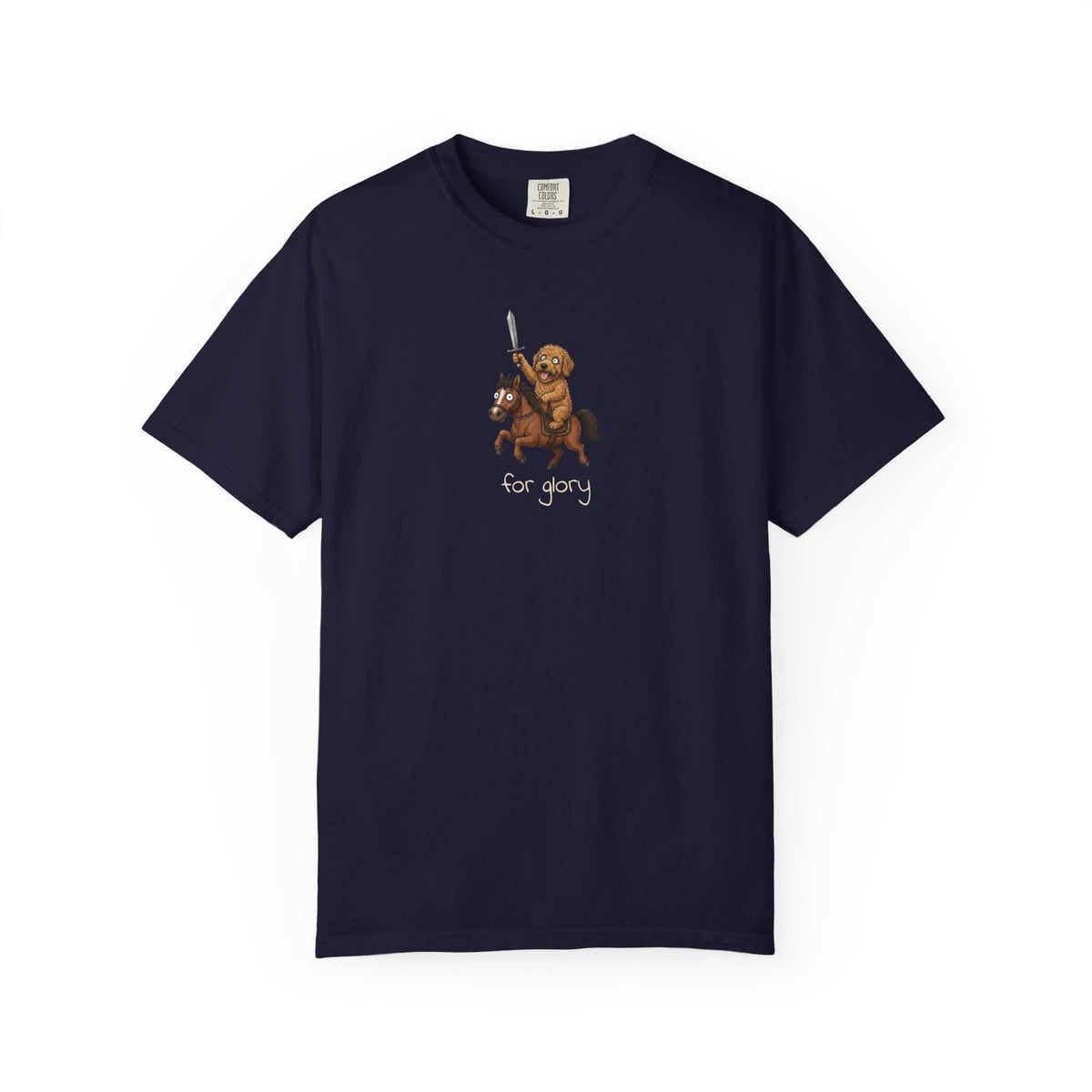 For Glory Labradoodle T-Shirt in True Navy from When Dogs Fly