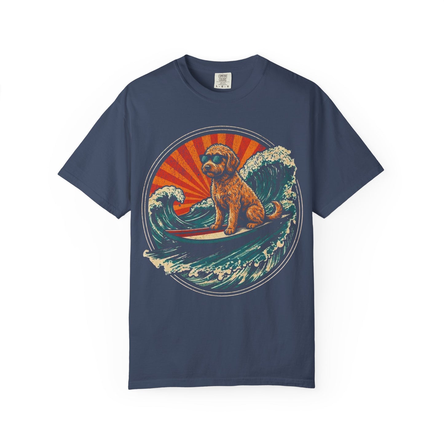 Surf's Up, Labradoodle T-Shirt in Midnight from When Dogs Fly