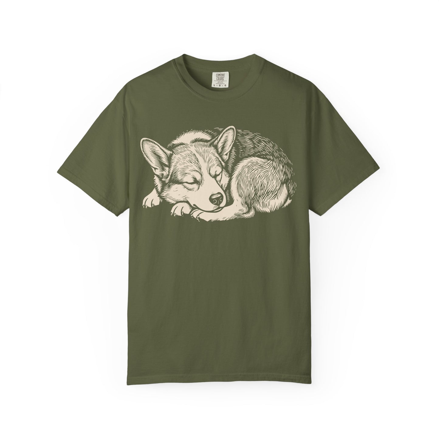 Cozy Nap Time Corgi T-Shirt from When Dogs Fly