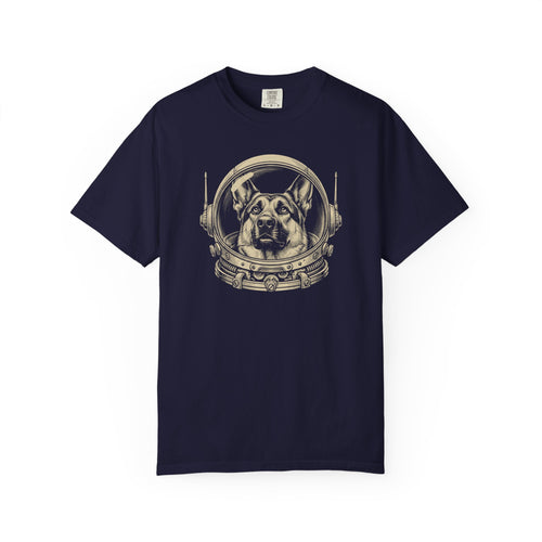 Astronaut German Shepherd T-Shirt in True Navy from When Dogs Fly