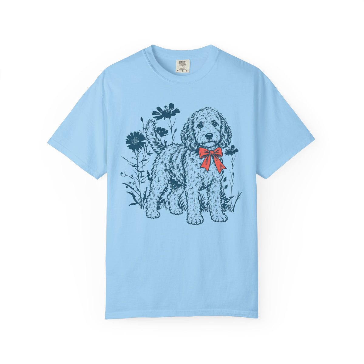 Dogs in Bloom Doodle T-Shirt in Hydrangea from When Dogs Fly