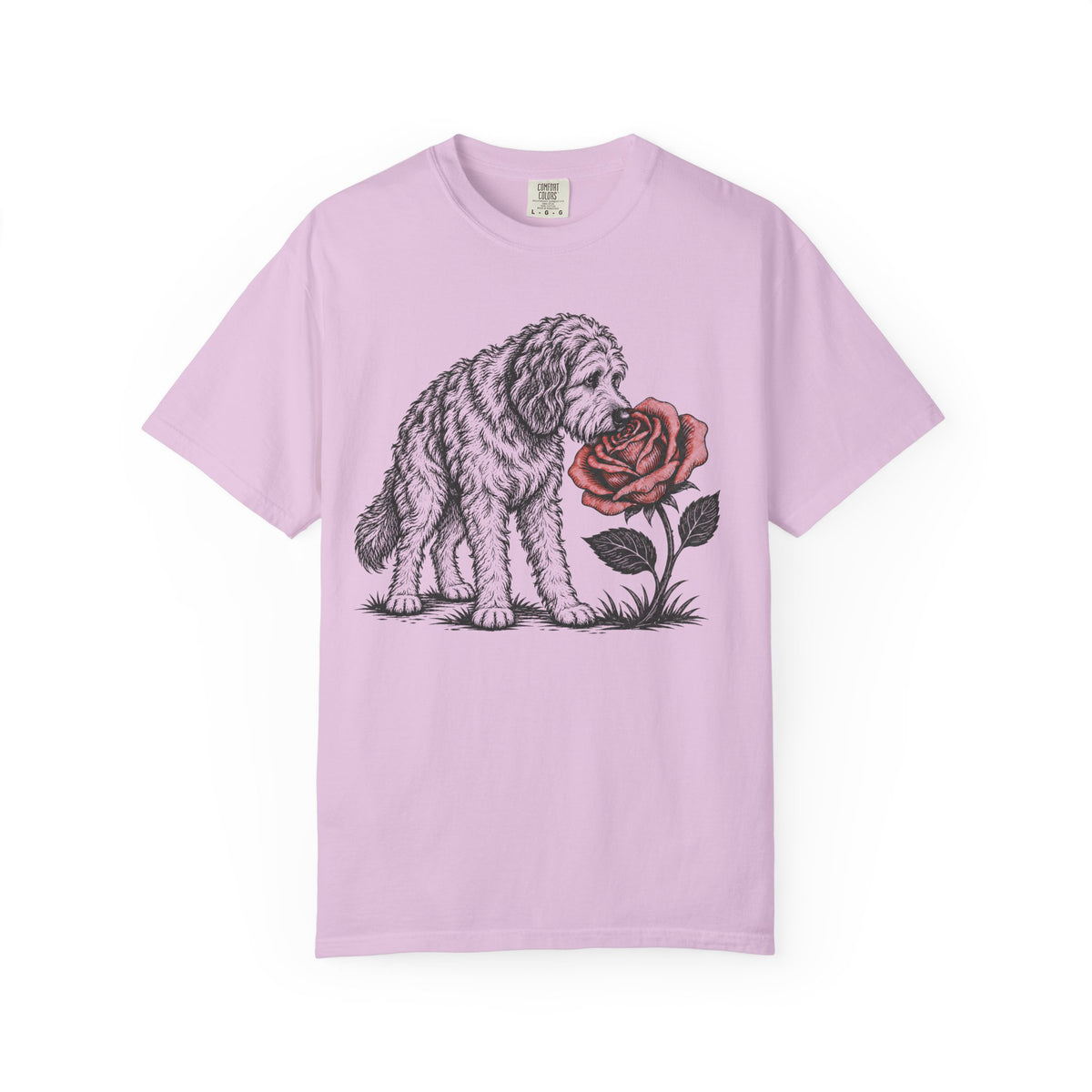 A Nose for Roses Doodle T-Shirt in Orchid from When Dogs Fly