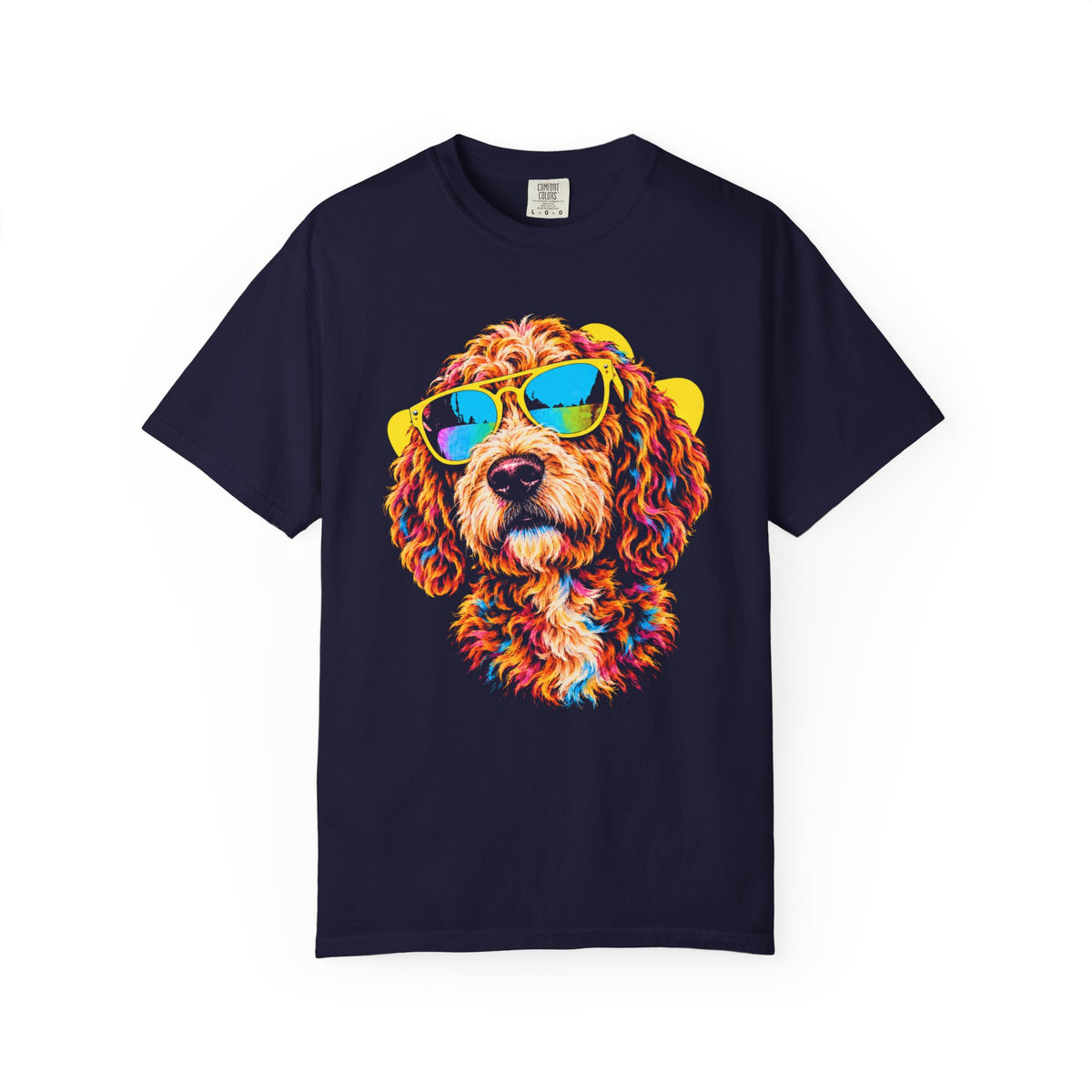 Pawsitively Stylish Labradoodle T-Shirt in True Navy from When Dogs Fly