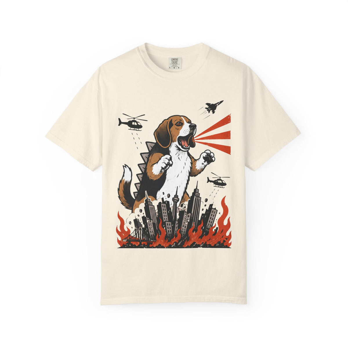 Unleashed Beagle T-Shirt in Ivory from When Dogs Fly