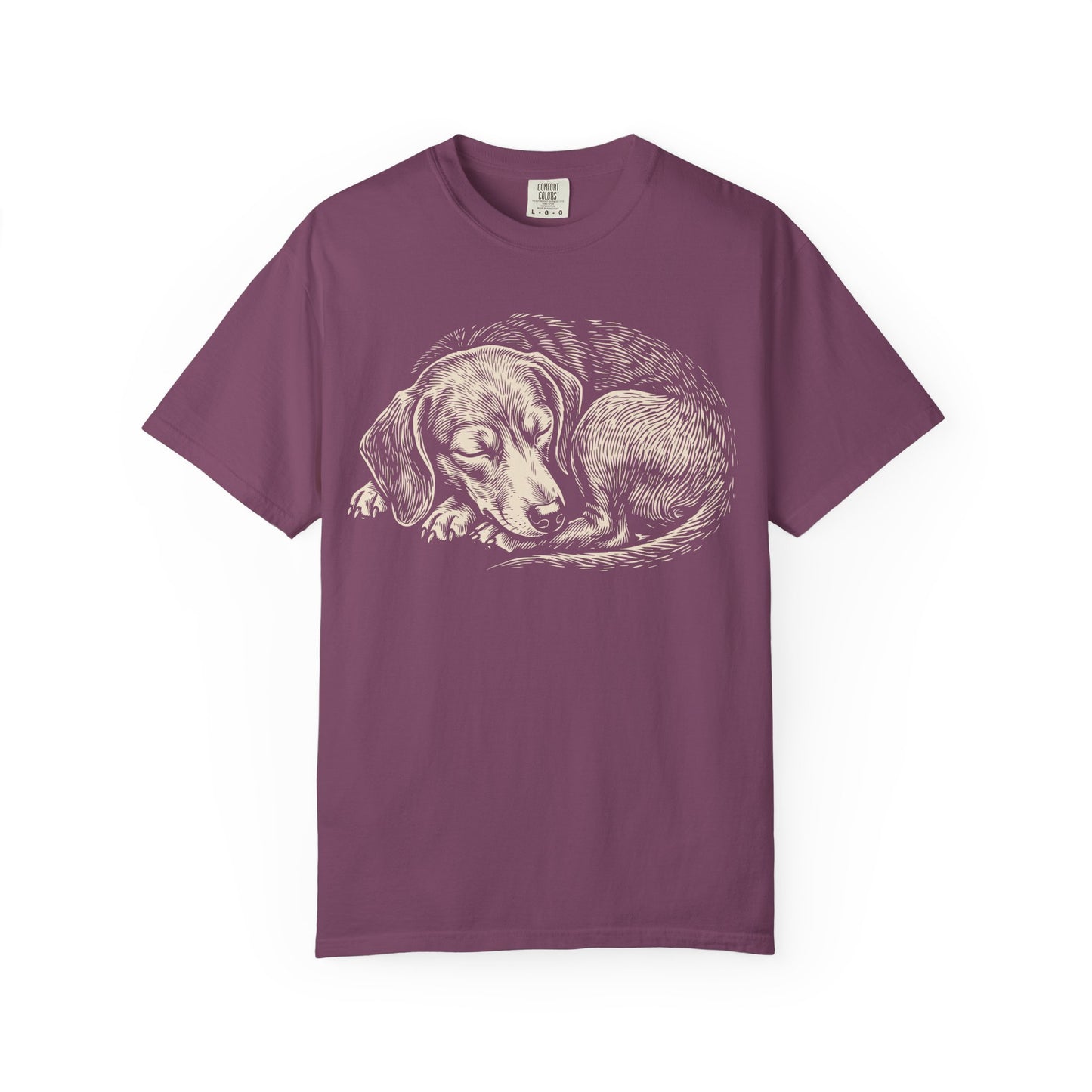 Cozy Nap Time Dachshund T-Shirt from When Dogs Fly