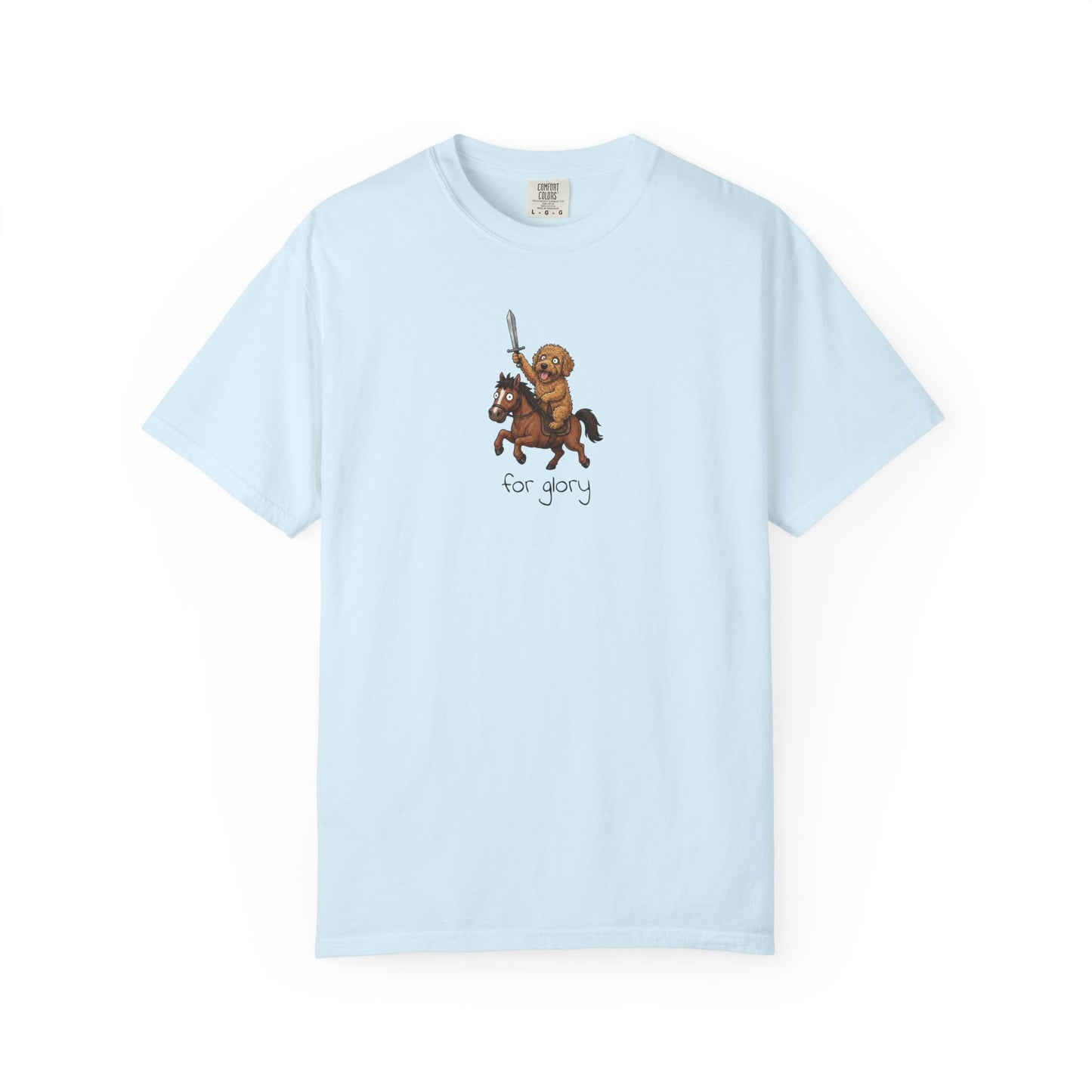For Glory Labradoodle T-Shirt in Chambray from When Dogs Fly