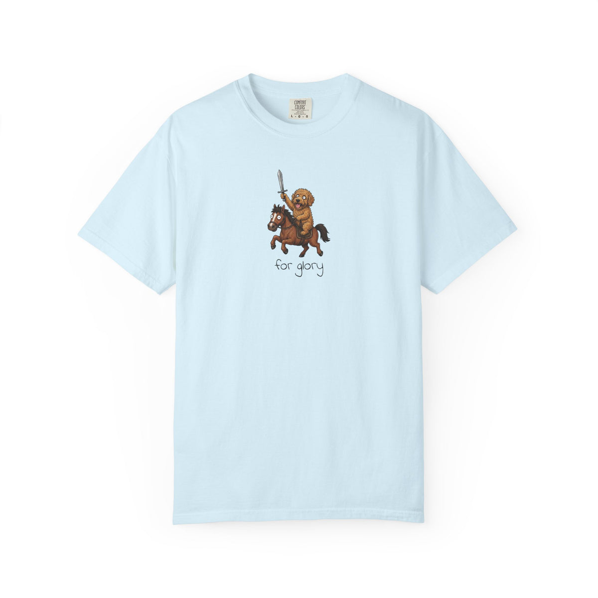 For Glory Labradoodle T-Shirt in Chambray from When Dogs Fly