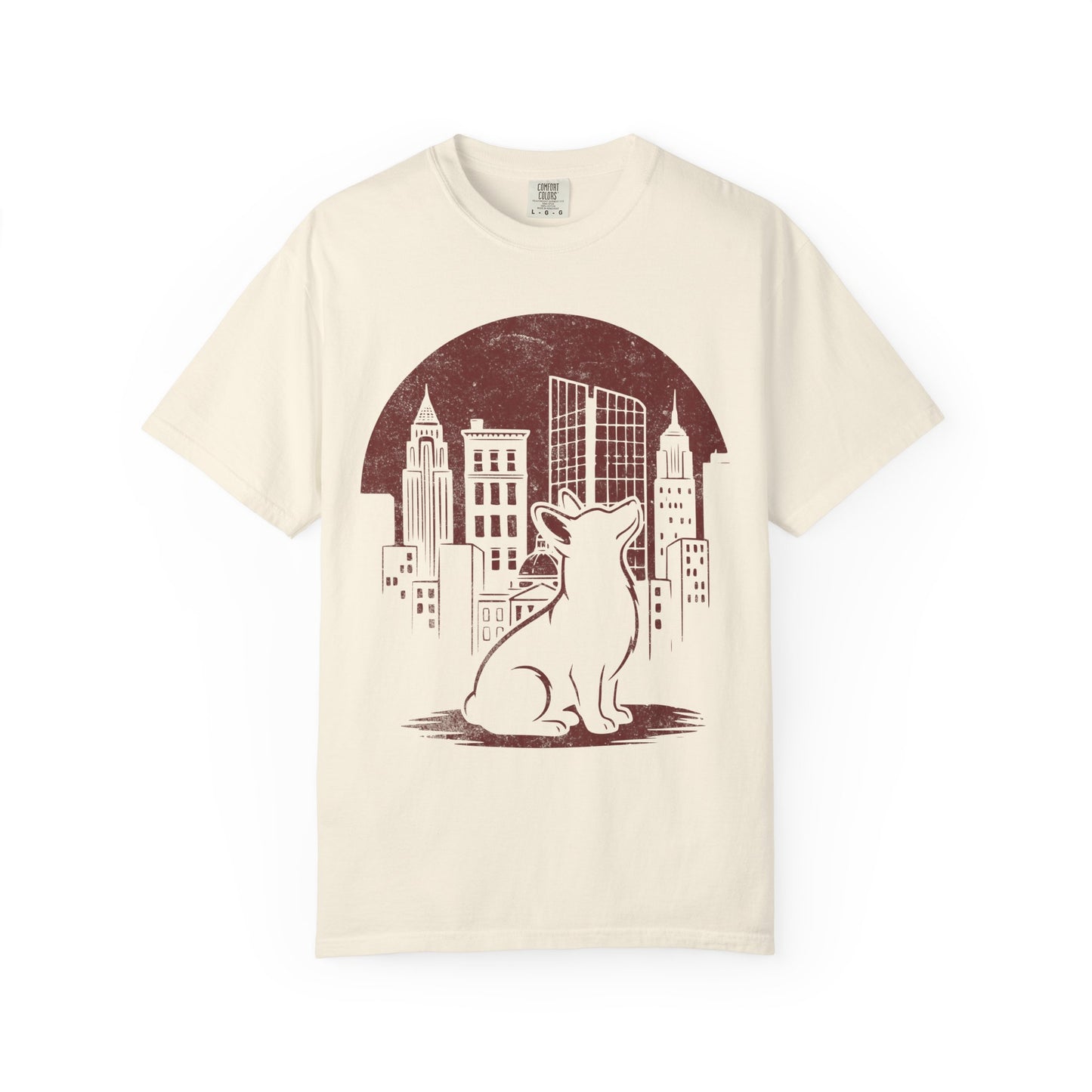 Big City Corgi T-Shirt in Ivory from When Dogs Fly