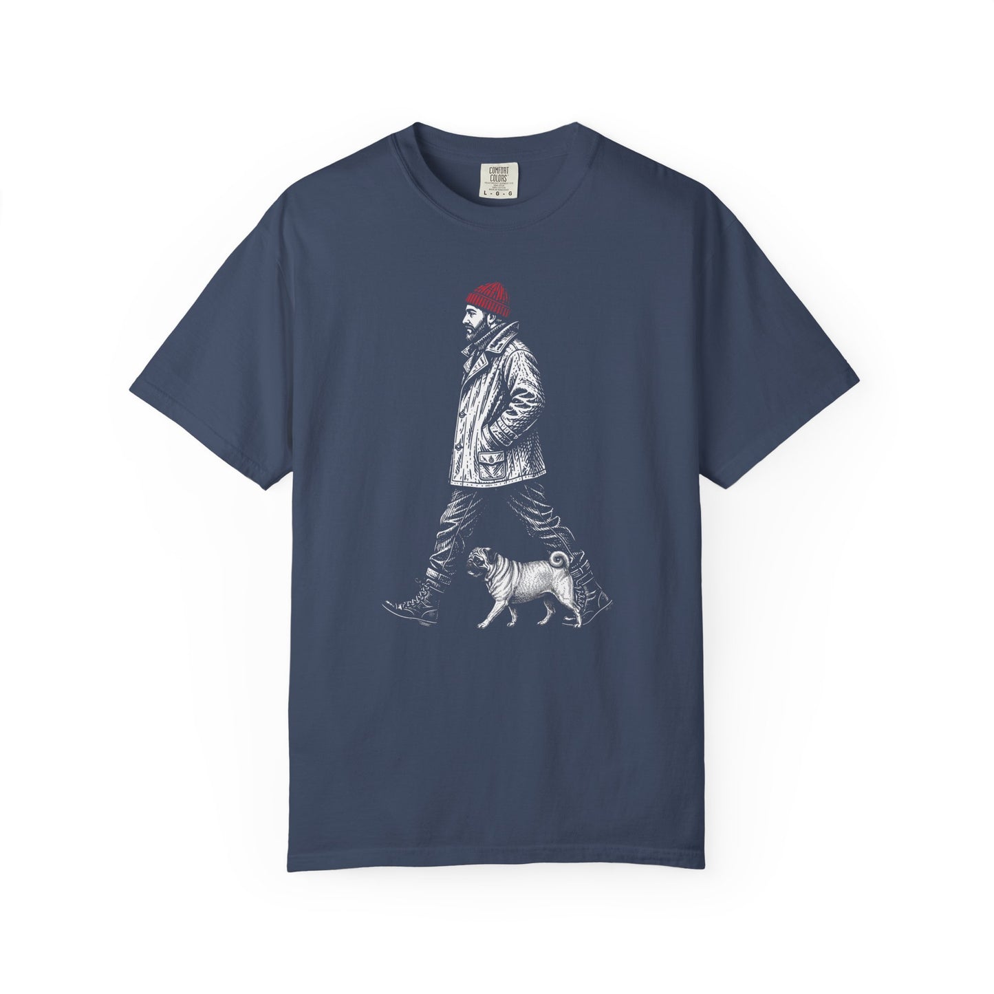 Good Company Vintage Pug T-Shirt in Midnight from When Dogs Fly