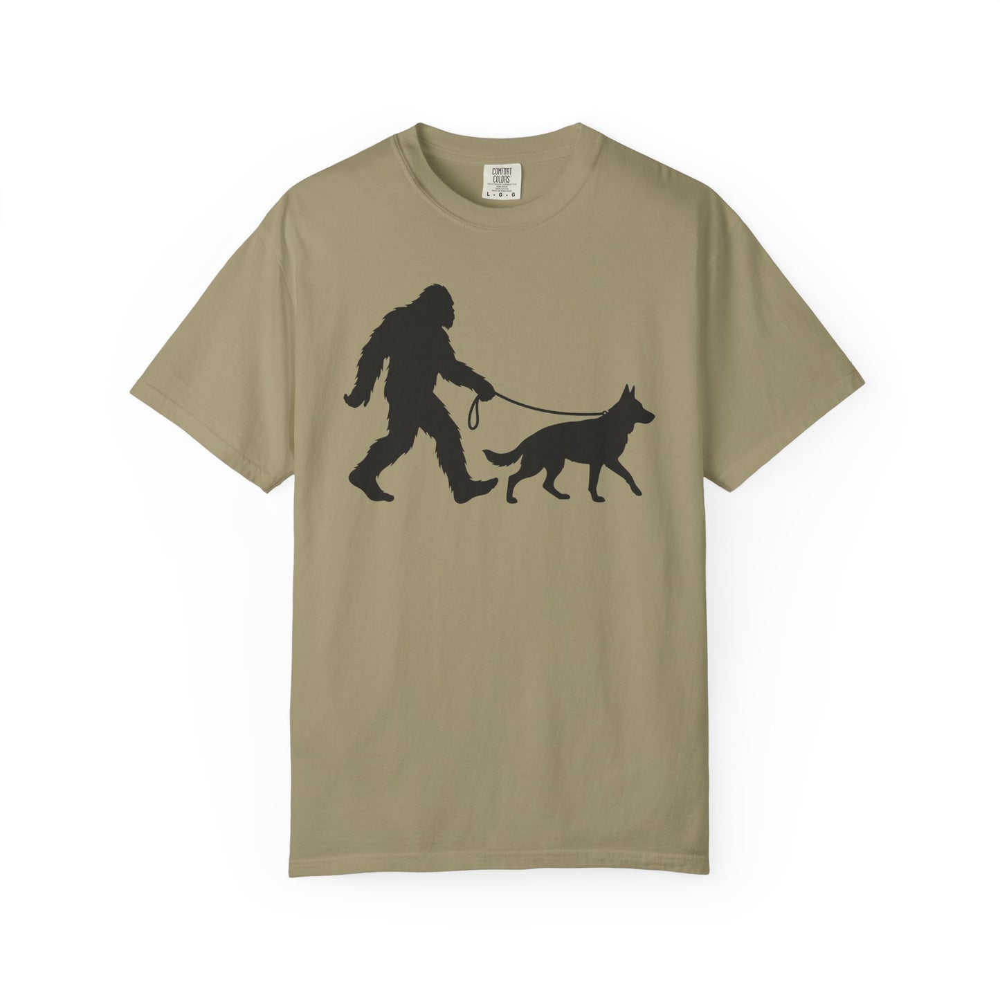 Bigfoot's German Shepherd T-Shirt in Khaki from When Dogs Fly