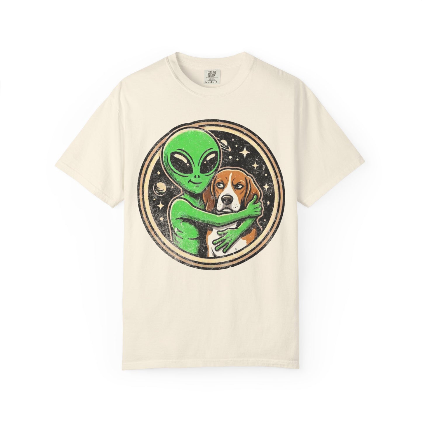 Every Alien Needs a Beagle T-Shirt in Ivory from When Dogs Fly