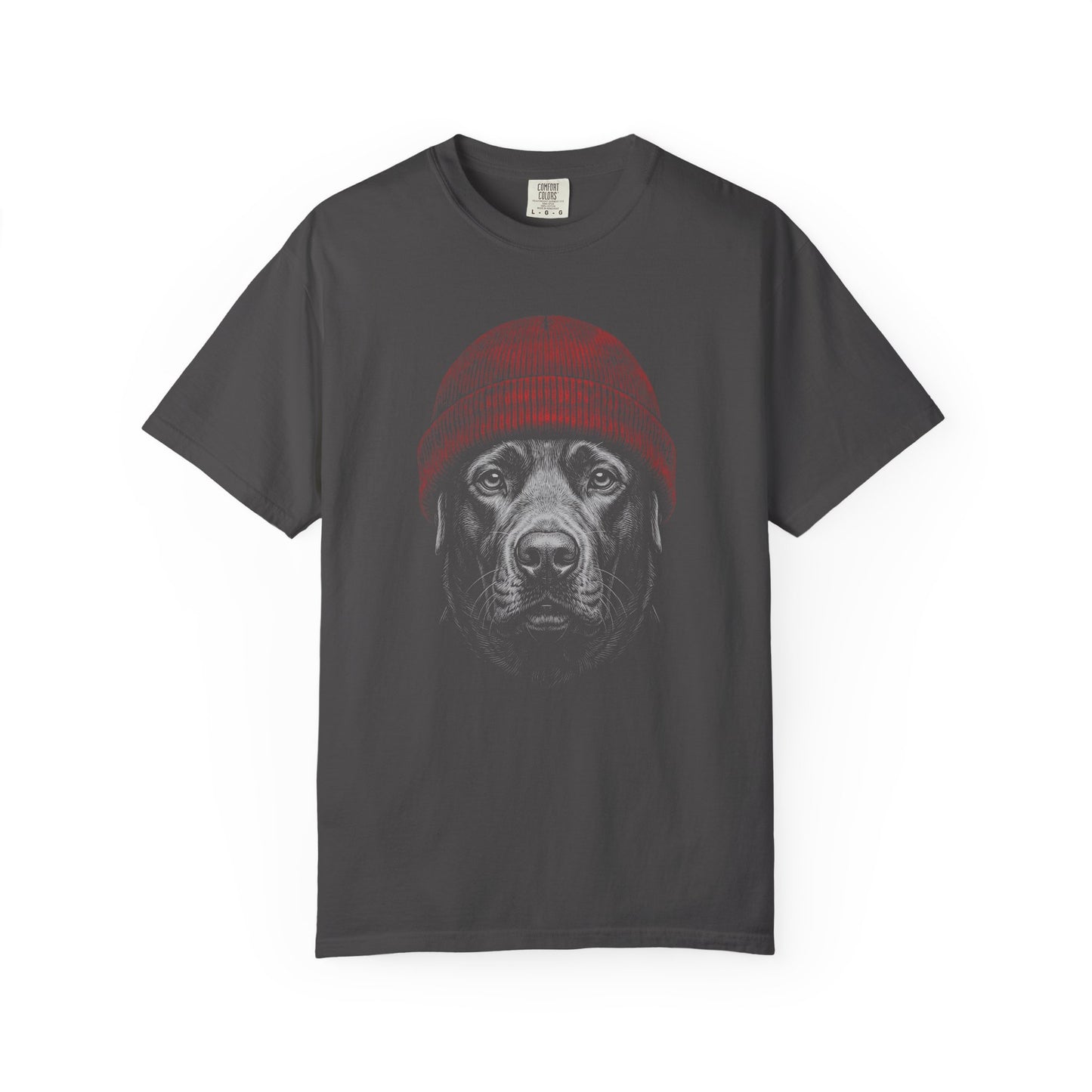 Red Beanie Labrador Retriever T-Shirt