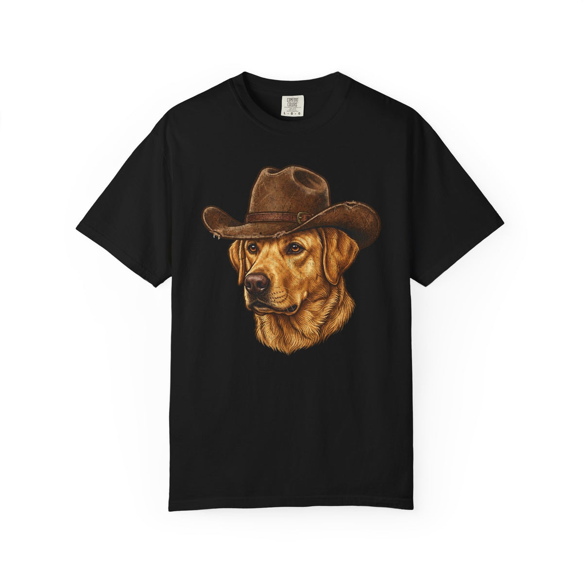 Howdy Labrador Retriever T-Shirt in Black from When Dogs Fly