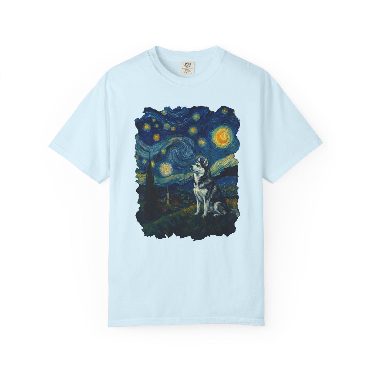 Starry Night Siberian Husky T-Shirt